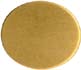 Inlay, wrist oval, 
1.08" by 0.94", brass 0.040" thick
